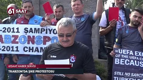 T­r­a­b­z­o­n­s­p­o­r­l­u­l­a­r­d­a­n­ ­U­E­F­A­ ­b­i­n­a­s­ı­ ­ö­n­ü­n­d­e­ ­ş­i­k­e­ ­p­r­o­t­e­s­t­o­s­u­